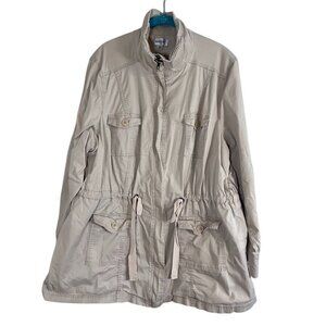 Avenue Neutral Jacket 22 Tan Classic Minimalist Retro Feminine 80s Western Chic